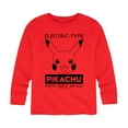 thumbnail image 1 of Pokémon - Electric Type Pikachu - Youth Long Sleeve Graphic T- Shirt, 1 of 5