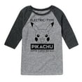 thumbnail image 1 of Pokémon - Electric Type Pikachu - Youth Raglan Graphic T- Shirt, 1 of 5