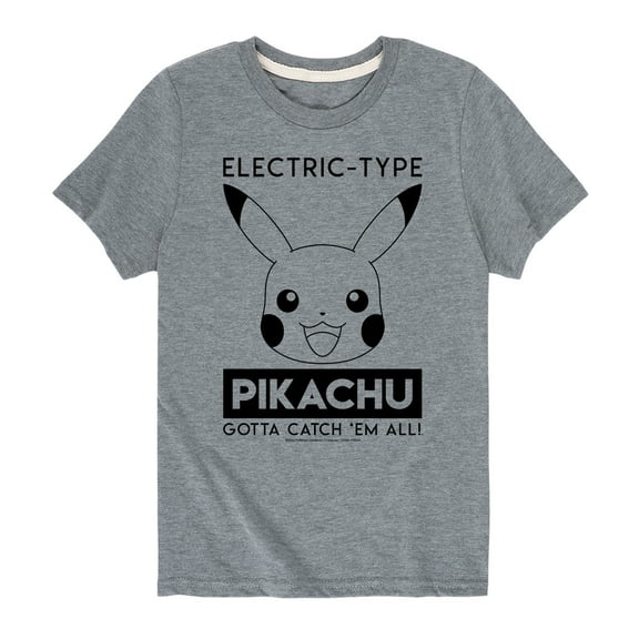 Pokémon - Electric Type Pikachu - Youth Short Sleeve Graphic T- Shirt