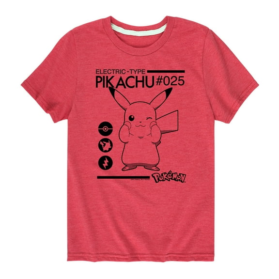 Pokémon - Pikachu Electric Type Short Sleeve Graphic T-Shirt