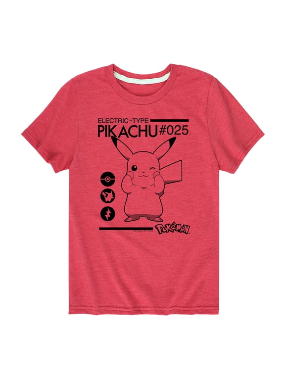 - Pikachu Electric Type Boys' Short Sleeve Graphic T-Shirt