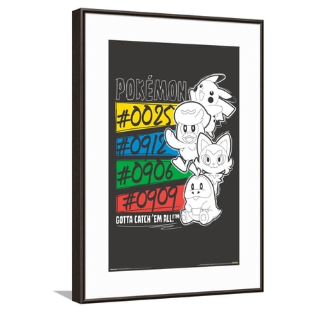 Pokémon: Expressive Doodle - Group Canvas Wall Poster, 14.725" x 22.375"