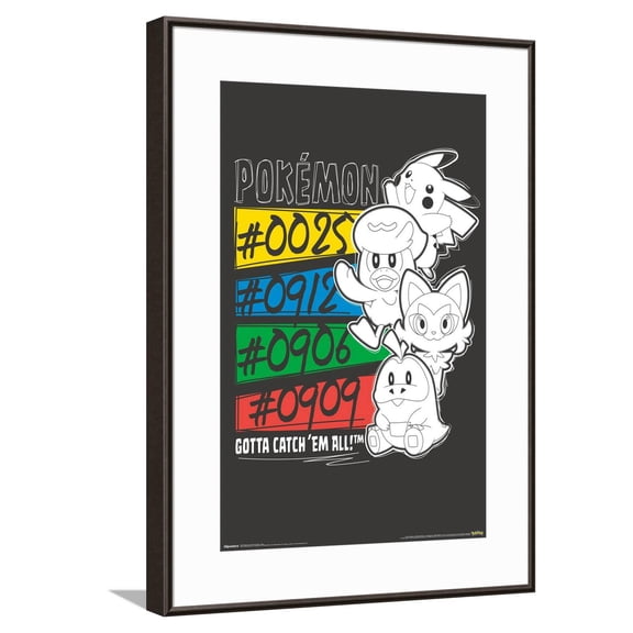 Pokémon: Expressive Doodle - Group Canvas Wall Poster, 14.725" x 22.375"
