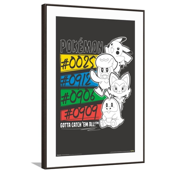 Pokémon: Expressive Doodle - Group Canvas Wall Poster, 22.375" x 34"