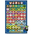 thumbnail image 1 of Pokémon: Face Art - Grid Wall Poster with Push Pins, 22.375" x 34", 1 of 4