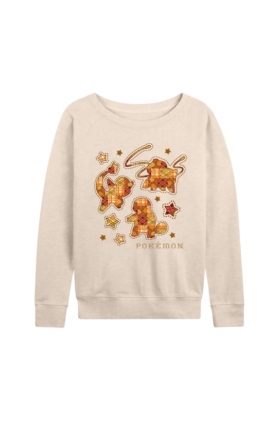 Pokémon - Fall Patchwork - Women's French Terry Long Sleeve Pullover