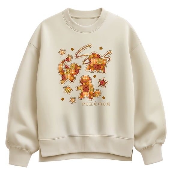 Pokémon - Fall Patchwork - Women's Oversized Fleece Crew Sweatshirt