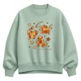 thumbnail image 1 of Pokémon - Fall Patchwork Oversized Fleece Crew Sweatshirt, 1 of 3