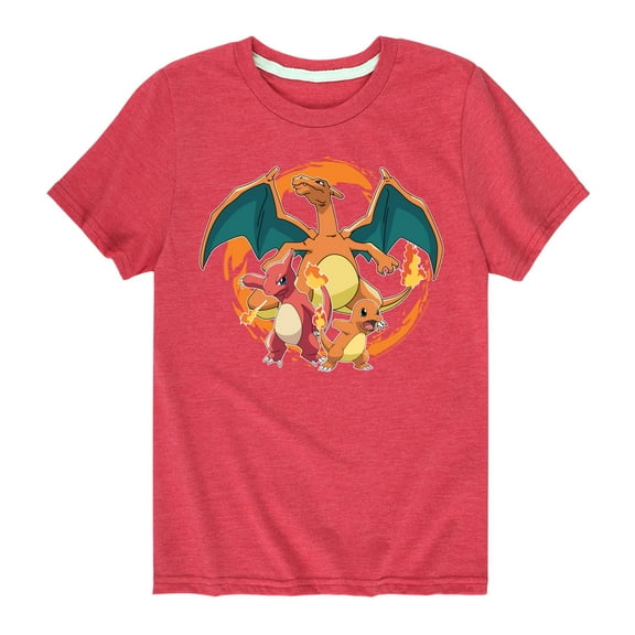 Pokémon - Fire Spin - Boy's Youth Short Sleeve Graphic T-Shirt