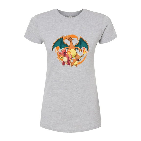Pokémon - Fire Spin - Juniors Fitted Graphic T-Shirt