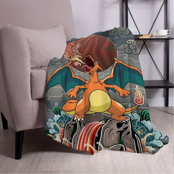 Pokémon Flannel Throw Blanket Cartoon Blanket Soft Plush Blankets Room Decorative Blankets for Women Men 40x50 inch