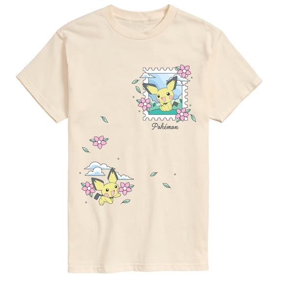 Pokémon - Floral Pastel Pichu - Men's Short Sleeve Graphic T-Shirt