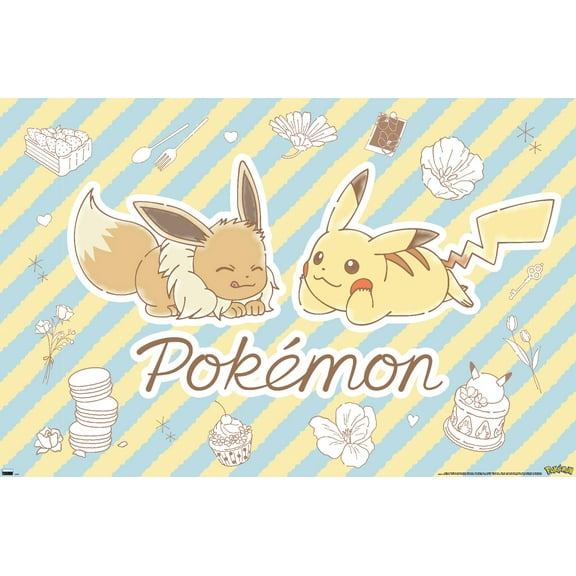 Pokémon: Flower Café - Sketch Wall Poster, 22.375" x 34"