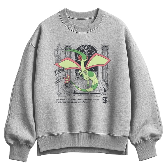 Pokémon - Flygon Medieval Oversized Fleece Crew Sweatshirt