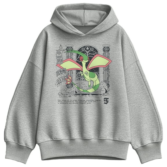 Pokémon - Flygon Medieval  - Ladies  Drop Shoulder Pullover Hood