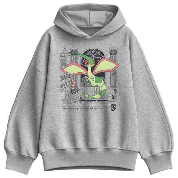 Pokémon - Flygon Medieval - Ladies Drop Shoulder Pullover Hood
