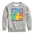 thumbnail image 1 of Pokémon - Friends Retro Checkered - Youth Crewneck Fleece Sweatshirt, 1 of 5