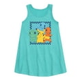 thumbnail image 1 of Pokémon - Friends Retro Checkered - Youth Girls A-line Dress, 1 of 4