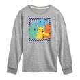 thumbnail image 1 of Pokémon - Friends Retro Checkered - Youth Long Sleeve Graphic T- Shirt, 1 of 5