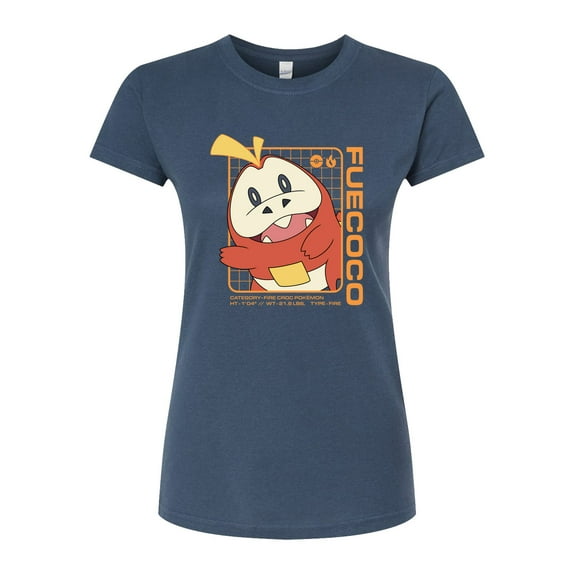 Pokémon - Fuecoco Stats - Juniors Fitted Graphic T-Shirt