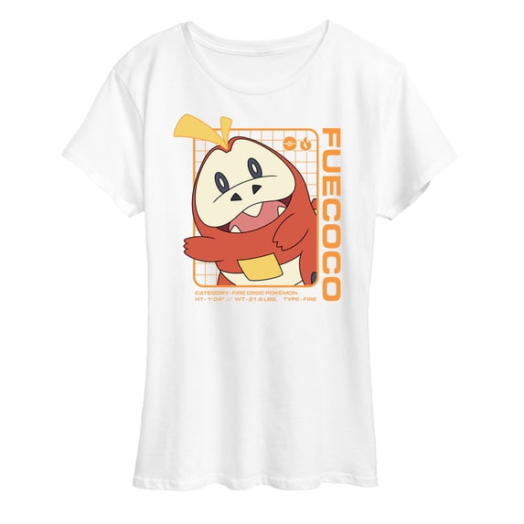 Pokémon - Fuecoco Stats - Women's Short Sleeve Graphic T-Shirt