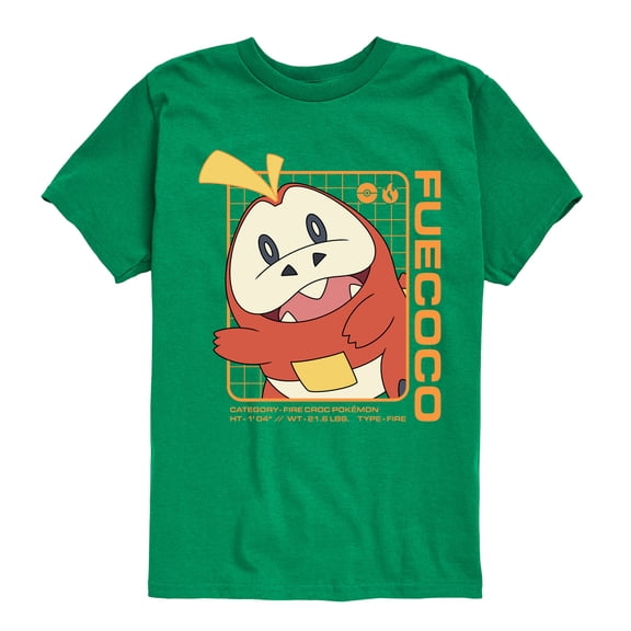 Pokémon - Fuecoco Stats - Youth Short Sleeve Graphic T-Shirt