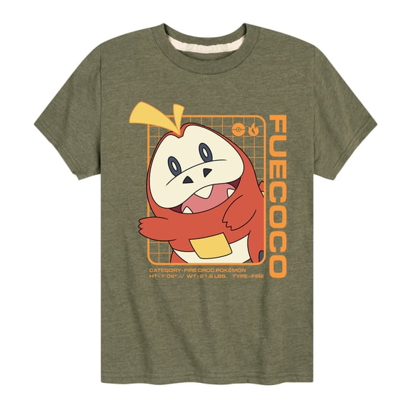 Pokémon - Fuecoco Stats - Youth Short Sleeve Graphic T-Shirt