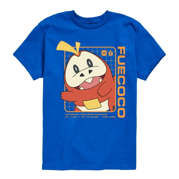 Pokémon - Fuecoco Stats - Youth Short Sleeve Graphic T-Shirt