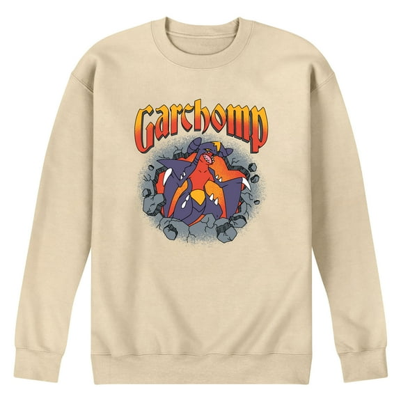 Pokémon - Garchomp Rocks - Men's Long Sleeve Crew Fleece Sweatshirt