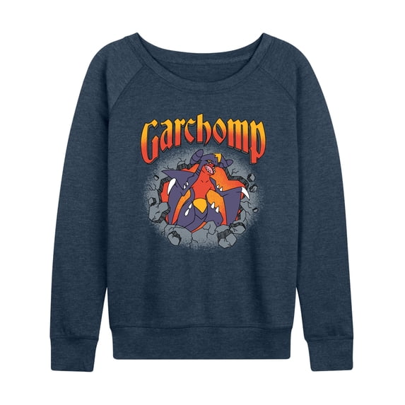 Pokémon - Garchomp Rocks - Women's French Terry Long Sleeve Pullover