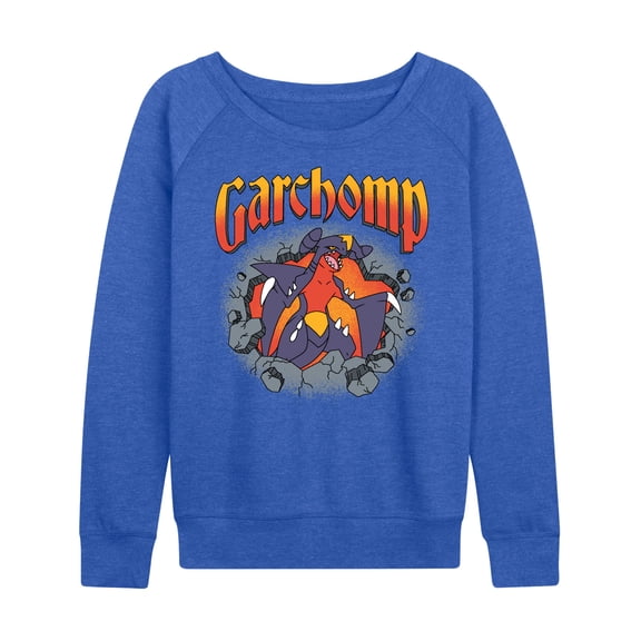 Pokémon - Garchomp Rocks - Women's French Terry Long Sleeve Pullover