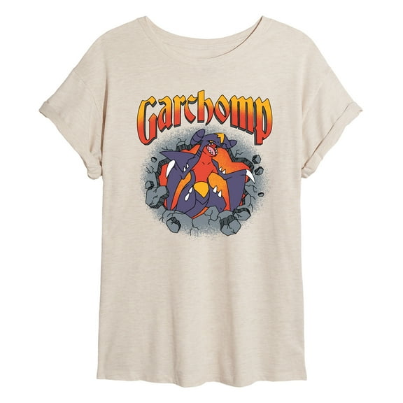Pokémon - Garchomp Rocks - Women's Oversized Graphic T-Shirt