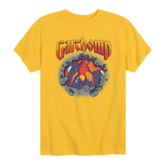 Pokemon - Garchomp Rocks - Youth Boys Short Sleeve Graphic T-Shirt