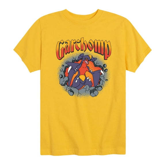 Pokemon - Garchomp Rocks - Youth Boys Short Sleeve Graphic T-Shirt