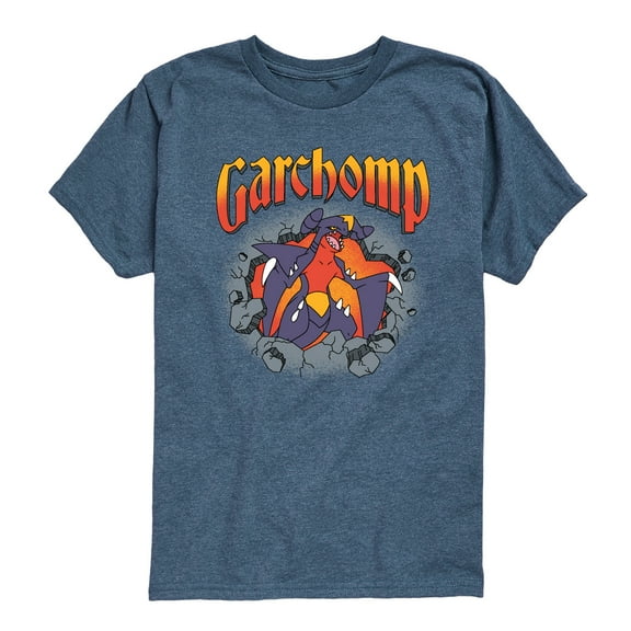 Pokemon - Garchomp Rocks - Youth Boys Short Sleeve Graphic T-Shirt