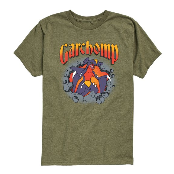 Pokemon - Garchomp Rocks - Youth Boys Short Sleeve Graphic T-Shirt