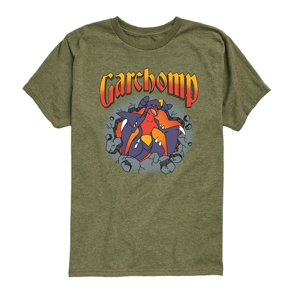 Pokemon - Garchomp Rocks - Youth Boys Short Sleeve Graphic T-Shirt