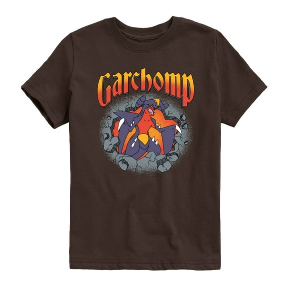 Pokemon - Garchomp Rocks - Youth Boys Short Sleeve Graphic T-Shirt