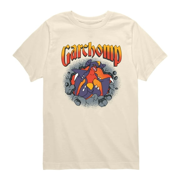 Pokemon - Garchomp Rocks - Youth Boys Short Sleeve Graphic T-Shirt