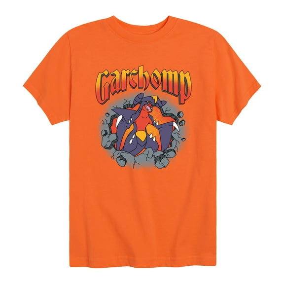 Pokemon - Garchomp Rocks - Youth Boys Short Sleeve Graphic T-Shirt