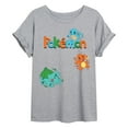 thumbnail image 1 of Pokémon - Gen 1 Bulbasaur, Charmander, Squirtle - Womens Oversized Graphic T-Shirt, 1 of 4
