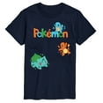 thumbnail image 1 of Pokémon - Bulbasaur, Charmander, Squirtle - Men's Short Sleeve Graphic T-Shirt, 1 of 4