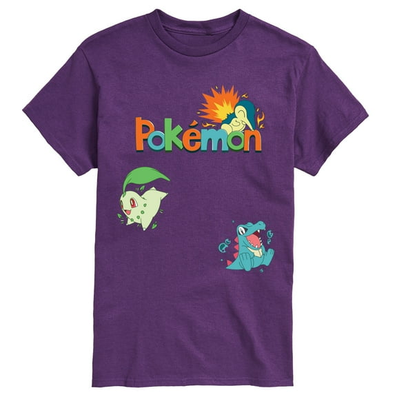 Pokémon - Chikorita, Cyndaquil, Totodile - Men's Short Sleeve Graphic T-Shirt