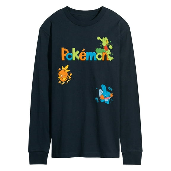 Pokémon - Treecko, Torchic, Mudkip  - Men's Long Sleeve Graphic T-Shirt
