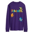 thumbnail image 1 of Pokémon - Treecko, Torchic, Mudkip  - Men's Long Sleeve Graphic T-Shirt, 1 of 3