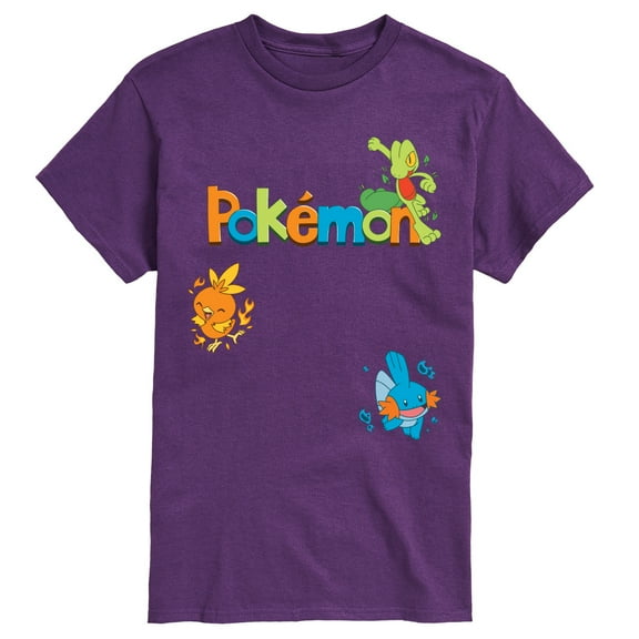 Pokémon - Treecko, Torchic, Mudkip  - Men's Short Sleeve Graphic T-Shirt