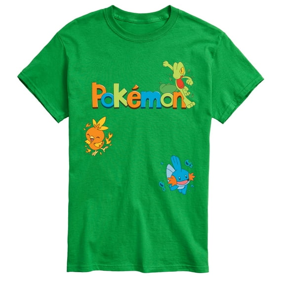 Pokémon - Treecko, Torchic, Mudkip - Men's Short Sleeve Graphic T-Shirt