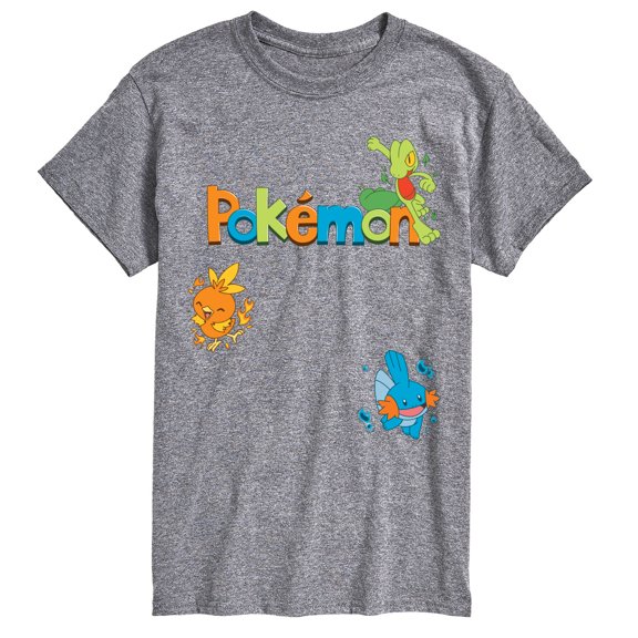 Pokémon - Treecko, Torchic, Mudkip  - Men's Short Sleeve Graphic T-Shirt