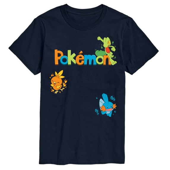 Pokémon - Treecko, Torchic, Mudkip - Men's Short Sleeve Graphic T-Shirt