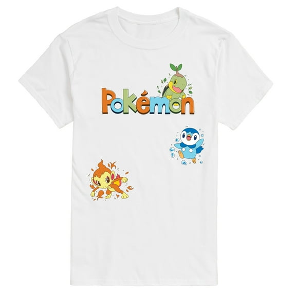 Pokémon - Turtwig, Chimchar, Piplup - Men's Short Sleeve Graphic T-Shirt